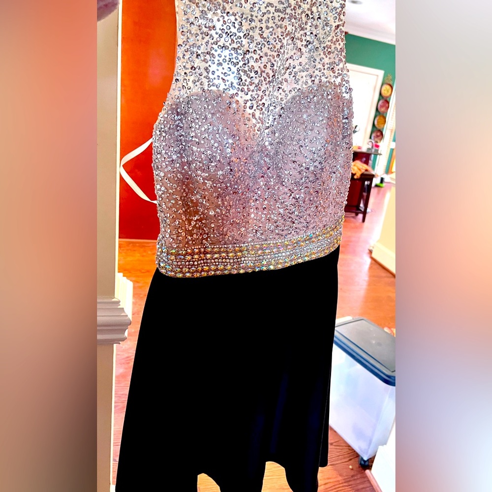 NWT black and sequin cocktail dress medium